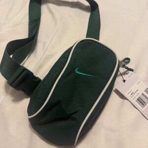 NWT Nike Aura Crossbody Bag | Dark Green with White Piping